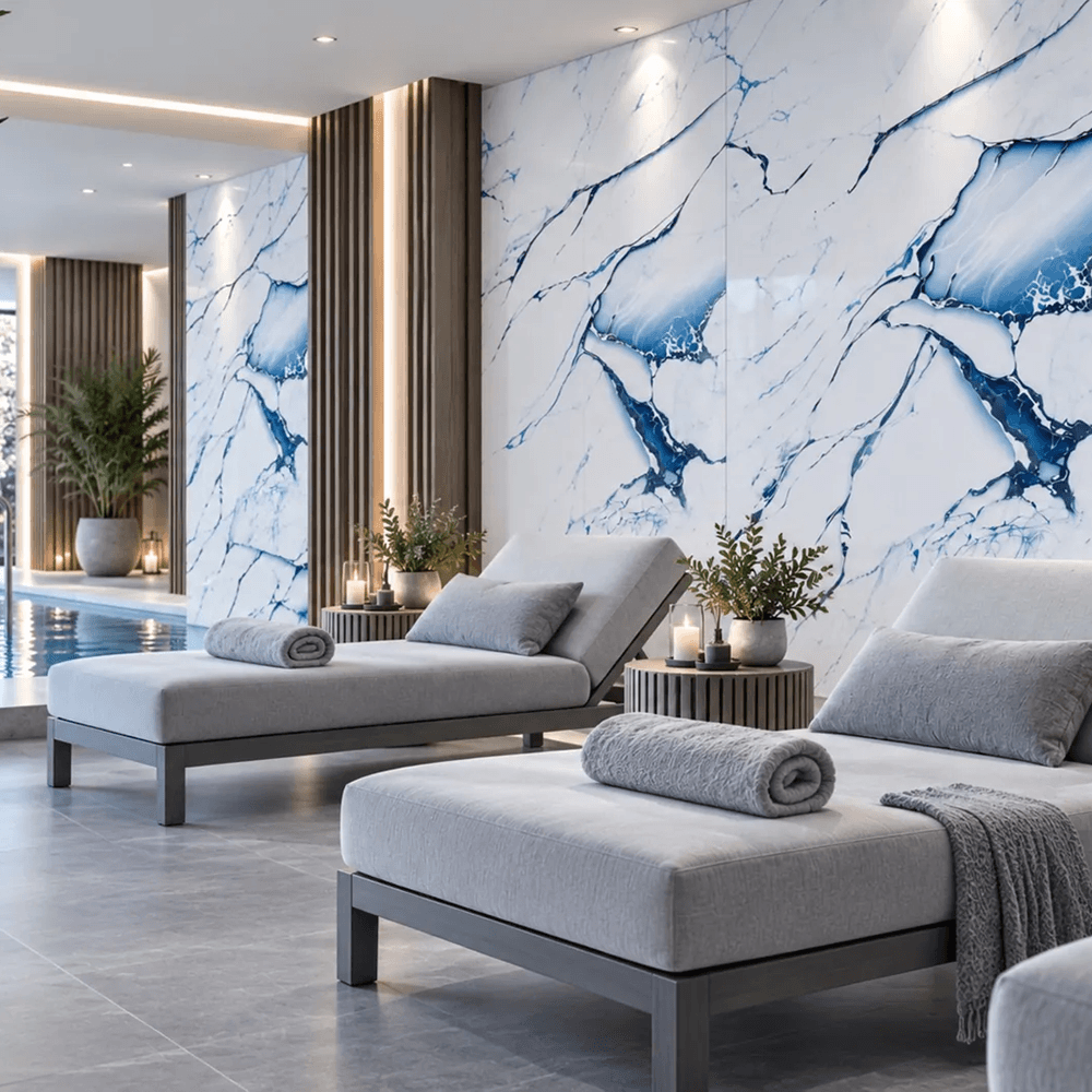Neptune Arctic Blue PVC Shower & Bathroom Wall Panel – 10mm x 1000mm x 2400mm Image